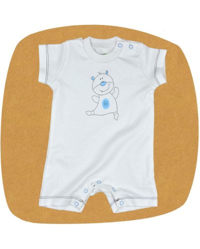 Бебешко гащеризонче с къс ръкав For Babies - Мече, 6-12 месеца - 1