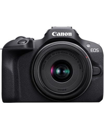 Фотоапарат Canon - EOS R100, RF-S 18-45mm, f/4.5-6.3 IS STM, Black + Обектив Canon - RF 50mm, F/1.8 STM - 2