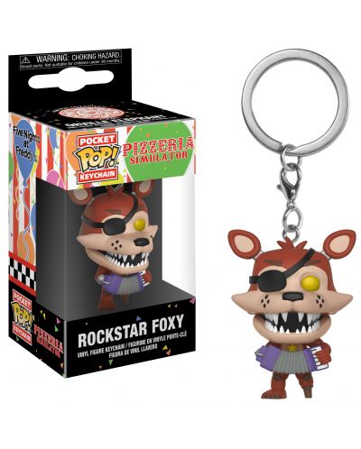 Ключодържател Funko Pocket Pop! Five Nights at Freddy's Pizza Simulator - Rockstar Foxy - 2