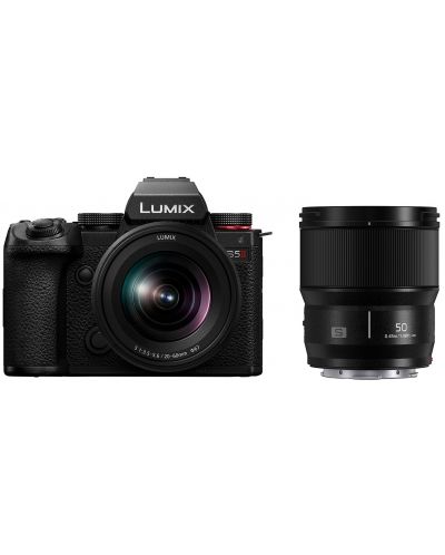 Фотоапарат Panasonic - Lumix S5 II + S 20-60mm + S 50mmn + Обектив Panasonic - Lumix S, 50mm, f/1.8 - 2