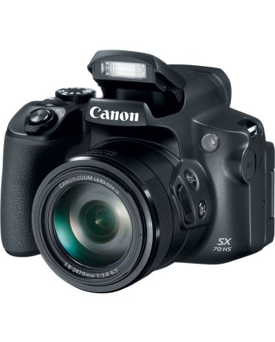 Фотоапарат Canon - PowerShot SX70 HS, черен - 8