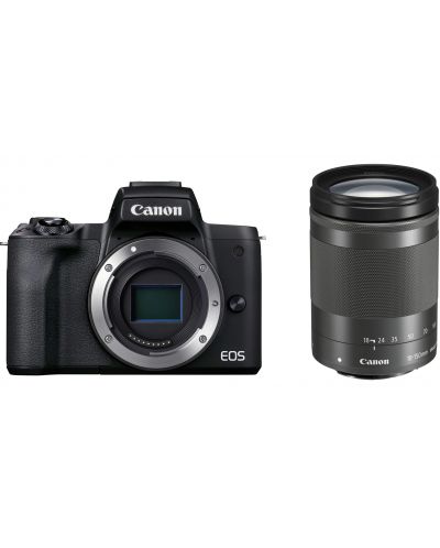 Фотоапарат Canon - EOS M50 Mark II, черен + обектив M18-150mm - 1