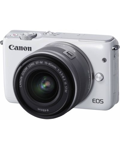 Фотоапарат Canon EOS M10 + обектив EF-M 15-45mm IS STM - бял
