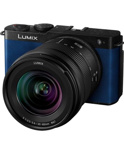 Фотоапарат Panasonic - Lumix S9, Lumix S 20-60mm f/3.5-5.6, син - 1