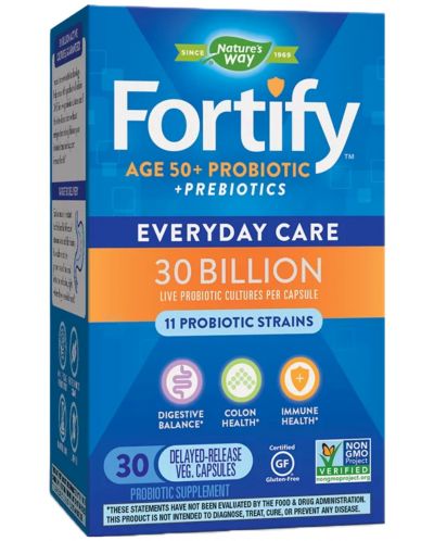 Fortify Probiotic 30 Billion Age 50+, 30 капсули, Nature's Way - 1