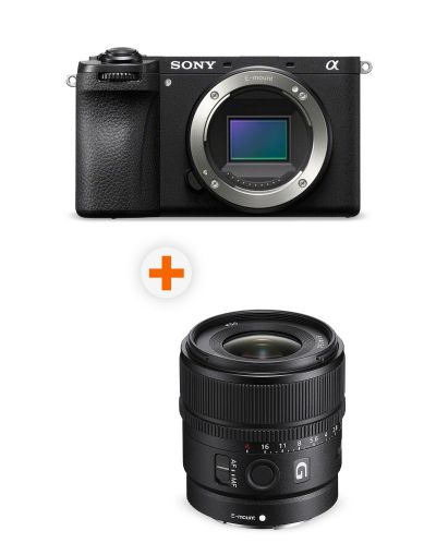 Фотоапарат Sony - Alpha A6700, Black + Обектив Sony - E, 15mm, f/1.4 G - 1
