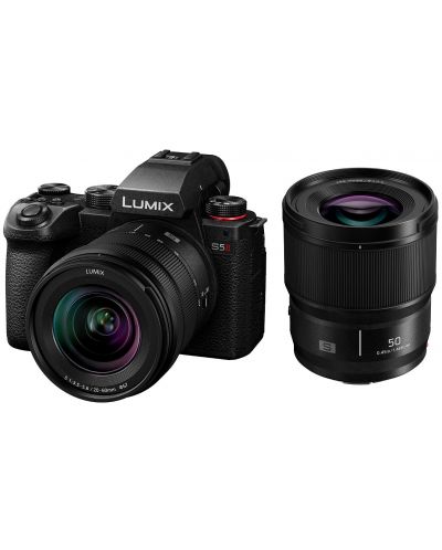 Фотоапарат Panasonic - Lumix S5 II + S 20-60mm + S 50mmn + Обектив Panasonic - Lumix S, 50mm, f/1.8 - 3