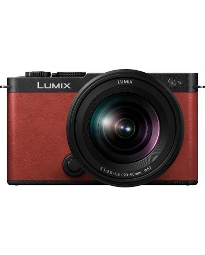 Фотоапарат Panasonic - Lumix S9, Lumix S 20-60mm f/3.5-5.6, червен - 2