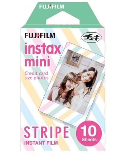 Фотохартия Fujifilm - instax mini STRIPE Film, 10 броя - 1