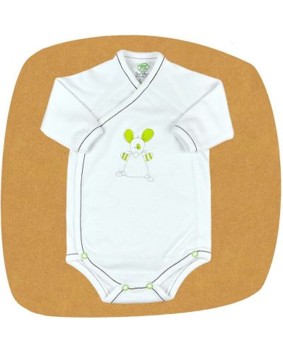 Боди камизолка с дълъг ръкав For Babies - Мишле, 1-3 месеца - 1