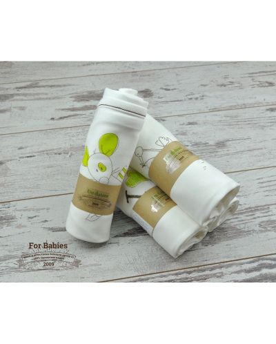 Бебешка пелена без качулка For Babies - Охлюв с точки, 80 х 80 cm