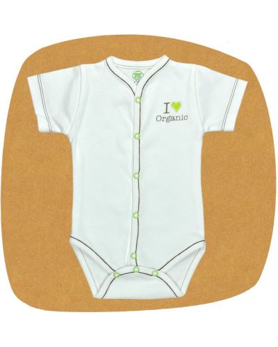 Боди с предно закопчаване къс ръкав For Babies - Organic, 3-6  месеца - 1