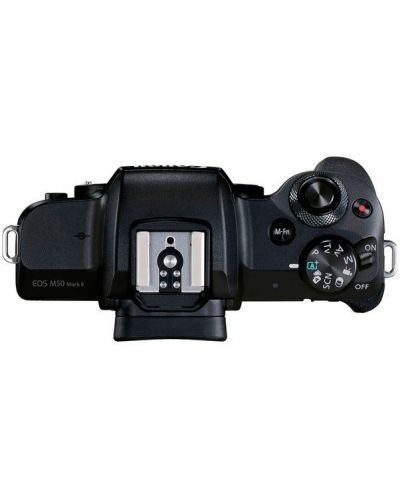 Безогледален фотоапарат Canon - EOS M50 Mark II + Premium Kit, черен - 5