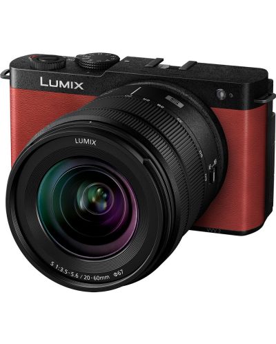 Фотоапарат Panasonic - Lumix S9, Lumix S 20-60mm f/3.5-5.6, червен - 1