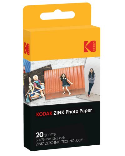 Фотохартия Kodak - Zink 2x3", 20 pack - 1