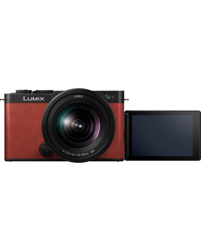 Фотоапарат Panasonic - Lumix S9, Lumix S 20-60mm f/3.5-5.6, червен - 3