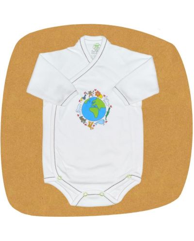 Боди камизолка с дълъг ръкав For Babies - Global, 3-6 месеца - 1