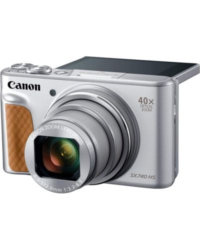 Фотоапарат Canon - PowerShot SX740 HS, сребрист - 4
