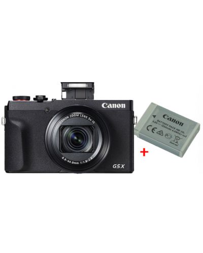 Фотоапарат Canon - PowerShot G5 X Mark II, + батерия, черен - 1