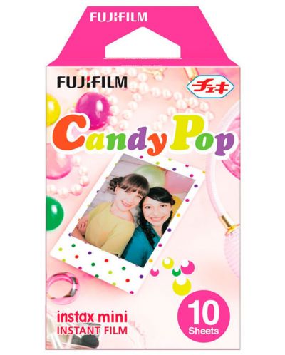 Фотохартия Fujifilm - за instax mini, Candy Pop, 10 броя - 1