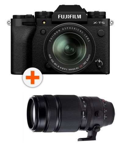 Фотоапарат Fujifilm - X-T5, 18-55mm, Black + Обектив Fujinon XF 100-400mm F/4.5-5.6 R LM OIS WR - 1