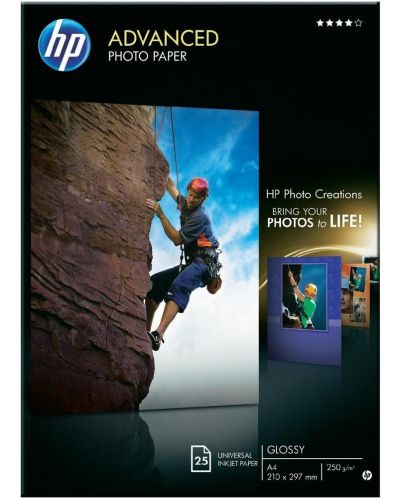 Фото хартия HP - Advanced Glossy, A4, glossy, 250g/m2 - 1