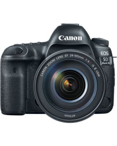 Фотоапарат Canon - 5D Mark IV + обектив Canon 24-105mm, черен - 1