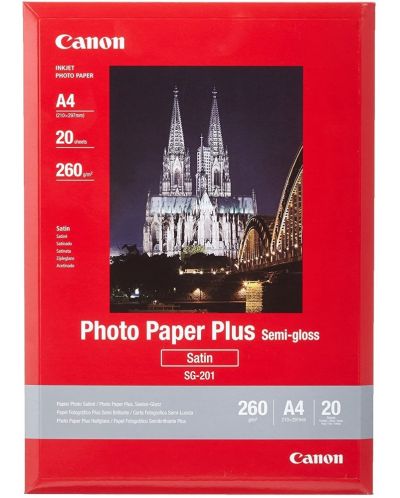 Фото хартия Canon - SG-201, A4, 260 g/m2, Semi-glossy - 1