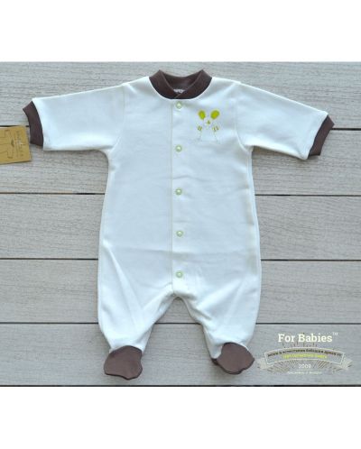 Бебешко гащеризонче с предно закопчаване For Babies - Мишле, 6-12 месеца