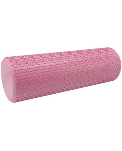 Фоумролер за пилатес и йога Maxima - С повърхност на пъпчици, 45 х 15 cm, розов - 1