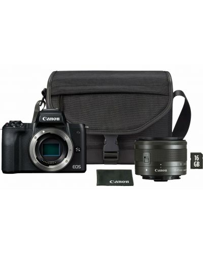 Фотоапарат Canon - EOS M50 Mark II + M15-45 + 16GB SD + чанта - 1