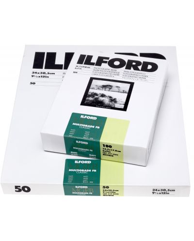 Фотохартия ILFORD - MGFB5K Multigrade FB Classic, 24X30.5cm, 50 листа - 1