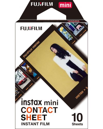 Фотохартия Fujifilm - instax mini, Color Film mini Contact, 10 броя - 1