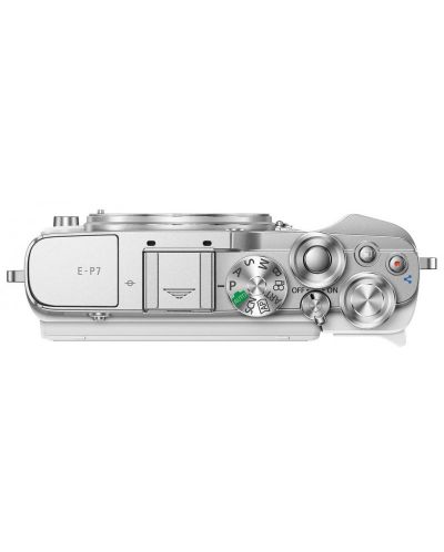 Фотоапарат Olympus - PEN E-P7, Silver, ZD Micro 14-42mm f/3.5-5.6 EZ ED MSC, Black - 6