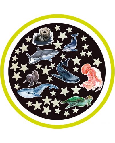 Фосфоресциращи стикери Brainstorm - Звезди и морски животни, 43 броя - 3