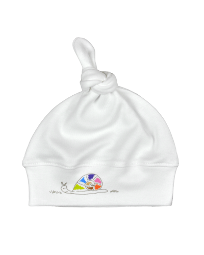 Бебешка шапка с възел For Babies - Цветен охлюв, 0-3 месеца - 1