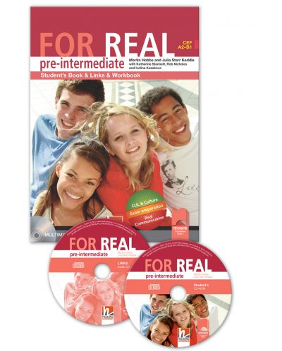 For Real Pre-intermediate: Английски език - ниво А2 и В1 (книга за ученика с работна тетрадка + CD)