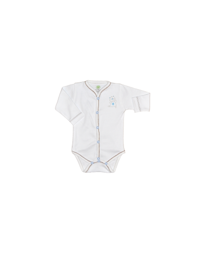 Боди с предно закопчаване и дълъг ръкав For Babies - Мече, 0-1 месеца - 1