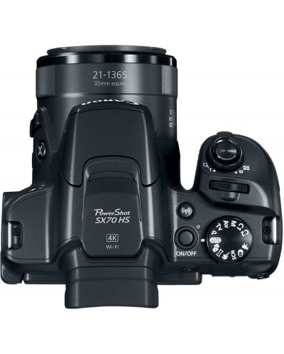 Фотоапарат Canon - PowerShot SX70 HS, черен - 7