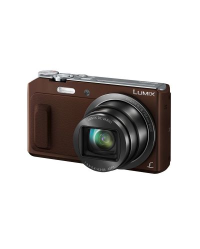 Фотоапарат Panasonic Lumix DMC-TZ57 + Памет SDHC Transcend 16GB - кафяв