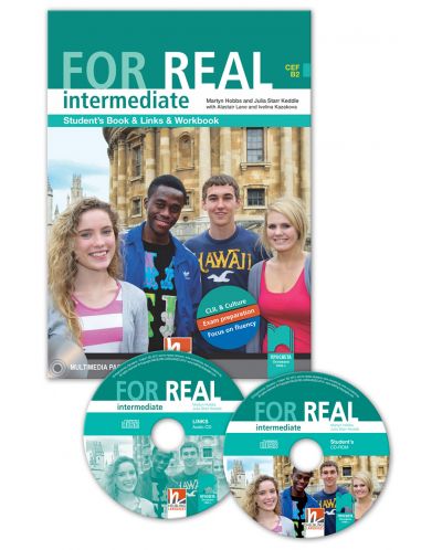 For Real Intermediate: Английски език - ниво В2 (книга за ученика с работна тетрадка + CD) - 1