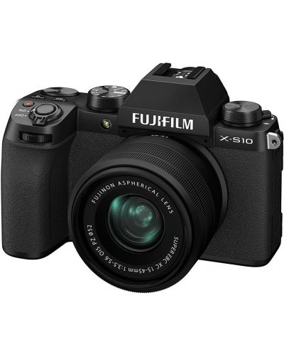 Фотоапарат Fujifilm - X-S10, XC 15-45mm f/3.5-5.6 OIS PZ XC, черен - 2