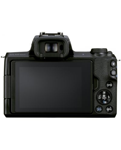 Безогледален фотоапарат Canon - EOS M50 Mark II + Premium Kit, черен - 3
