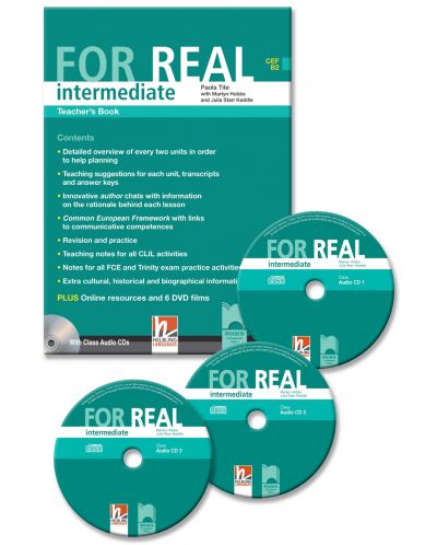 For Real Intermediate: Английски език - ниво В2 (Книга за учителя + 3 CDs) - 1