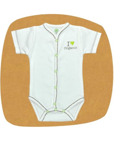 Боди с предно закопчаване къс ръкав For Babies - Organic, 1- 3 месеца - 1