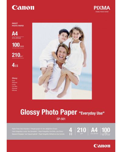 Фотохартия Canon - GP-501, A4, 100 листа - 1