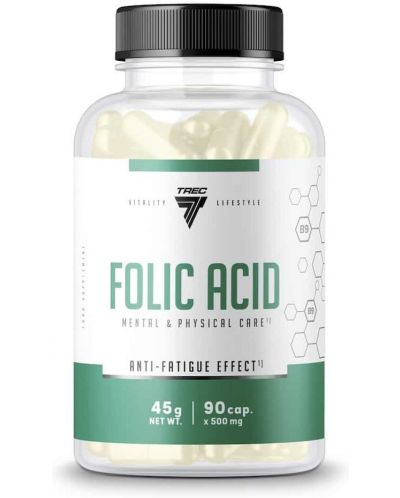 Folic Acid, 400 mcg, 90 капсули, Trec Nutrition - 1
