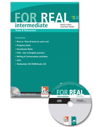 For Real Intermediate. Test & Resources: Английски език - ниво В2 (Книга с тестове и ресурси + CD) - 1
