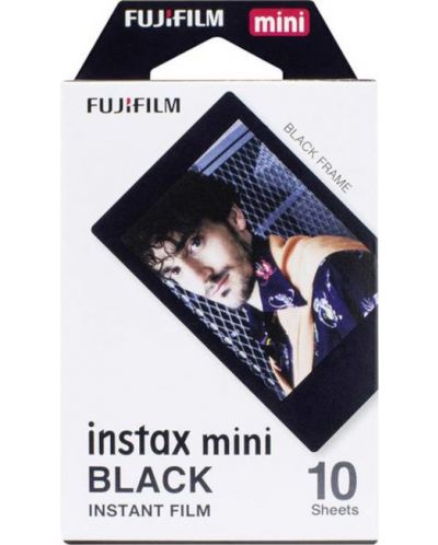 Фотохартия Fujifilm - за instax mini, Black, 10 броя - 1