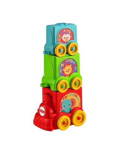 Образователна играчка Fisher Price - Купички за редене, влакче